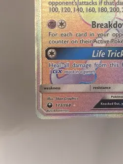 Pokemon Mr Mime GX Full Art 173/168 Secret Rainbow Rare Celestial Storm - Image 4