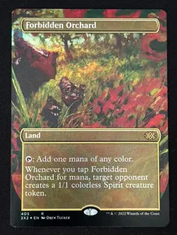 1x MTG Forbidden Orchard (Borderless, Foil) - Double Masters 2022 (2X2) #405 - Image 1