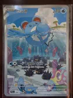 Pokemon Marill Paldea Evolved 204/193 Holo Illustration Rare - Image 1