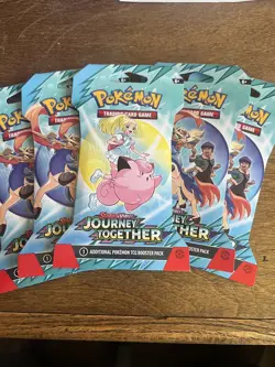 Lot of 5 Pokemon Journey Together Sleeved Booster Packs - Image 1