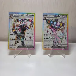 Pokemon TCG; Umbreon & Espeon Black Star Promo SVP175 SVP176 Figure Collection.. - Image 1