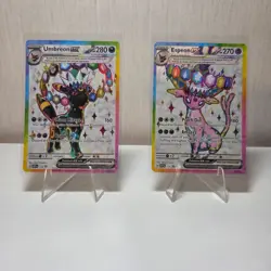 Pokemon TCG Umbreon & Espeon Black Star Promo SVP175 SVP176 Figure Collection... - Image 1