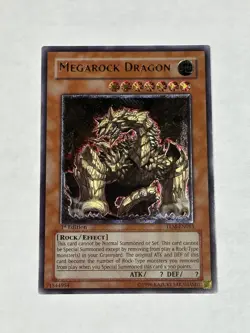 YUGIOH! EURO PRINT Megarock Dragon TLM-EN015 Ultimate Rare 1st Edition NM - Image 1