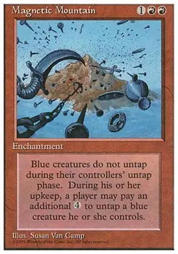 1x Magnetic Mountain 4th Edition MtG Magic Red Rare 1 x1 Card Cards - Image 1