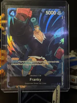 One Piece CCG Franky Parallel Foil Card OP10-090 Royal Blood R - Image 1