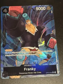 One Piece CCG Franky Parallel Foil Card OP10-090 Royal Blood R - Image 3