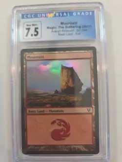 Magic: The Gathering Mountain Basic Land Foil CGC 7.5 Avacyn Restored - Image 1