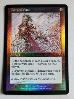 Foil Barbed Wire Mercadian Masques NM Near Mint MTG - Image 1