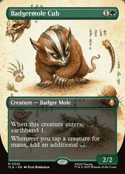 Badgermole Cub - Borderless - Avatar the Last Airbender - MTG - NM - Image 1