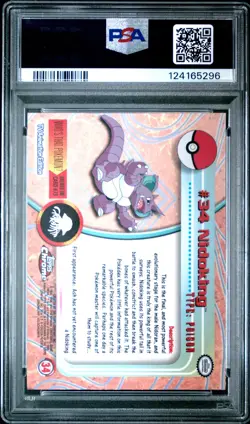 2000 TOPPS CHROME POKEMON T.V. #34 NIDOKING PSA 9 - Image 2