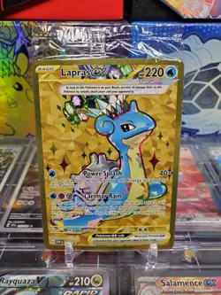 Lapras EX 164 Black Star Promo Full Art Gold Pokemon TCG - Image 1