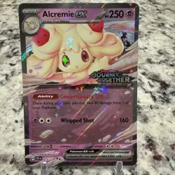 ?? Pokemon TCG Alcremie ex 075/159 Journey Together Stamped Promo Holo - Image 1