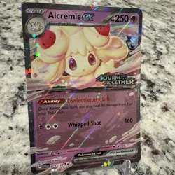 ?? Pokemon TCG Alcremie ex 075/159 Journey Together Stamped Promo Holo - Image 2