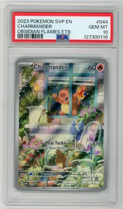 2023 POKEMON SVP EN-SV BLACK STAR PROMO #044 CHARMANDER PSA 10 - Image 1