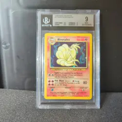 1999 Pokemon Base Set Unlimited #12 Ninetales Holo R BGS 9 Mint - Image 1