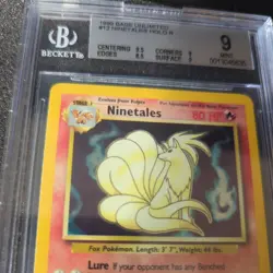 1999 Pokemon Base Set Unlimited #12 Ninetales Holo R BGS 9 Mint - Image 3
