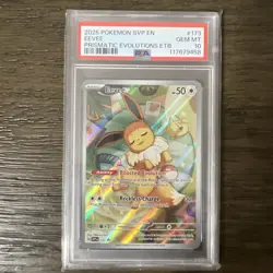 Pokemon TCG Eevee Prismatic Evolutions Black Star Promo PSA 10 - Image 1