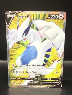 Pokemon Lugia V 185/195-Silver Tempest-Sword And Shield-Holo Ultra Rare - Image 2