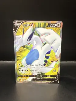 Pokemon Lugia V 185/195-Silver Tempest-Sword And Shield-Holo Ultra Rare - Image 3