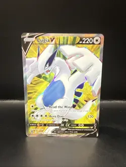 Pokemon Lugia V 185/195-Silver Tempest-Sword And Shield-Holo Ultra Rare - Image 4