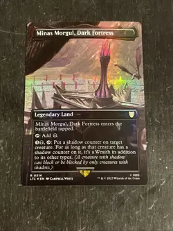 MTG Minas Morgul, Dark Fortress - BORDERLESS FOIL - NM/M - Unplayed - Image 1