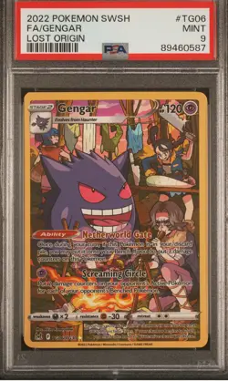 2022 POKEMON SWORD & SHIELD LOST ORIGIN #TG06 FA/GENGAR LOST ORIGIN - PSA 9 - Image 1