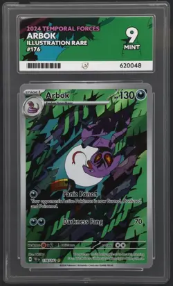 Pokemon TCG Arbok 176/162 Temporal Forces Illustration Rare ACE 9 - Image 1