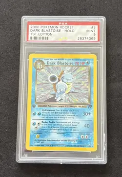 Pokemon TCG Dark Blastoise Team Rocket 3 Holo 1st Edition Holo Rare PSA 9 - Image 1