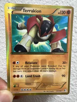 Terrakion Holo Pokemon TCG 151/149 Boundaries Crossed Secret Rare - Image 1