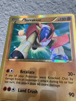 Terrakion Holo Pokemon TCG 151/149 Boundaries Crossed Secret Rare - Image 2