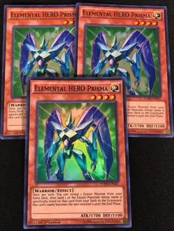 Yugioh Elemental Hero Prisma FUEN-EN047 1st Super x3 (NM) - Image 1