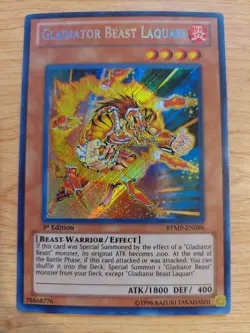 Gladiator Beast Laquari - RYMP-EN096 - Very Lightly Played VLP - Secret - 1st Ed - Image 1