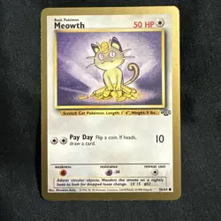 Pokemon TCG Meowth Jungle Card 56/64 Regular Promo 1999 Vintage - Image 1