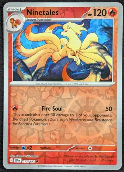 Ninetales 2024 Surging Sparks Reverse Holo Pokemon Card 017/191 (NM) - Image 1