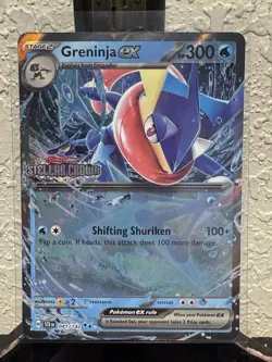 Pokemon TCG Stellar Crown Greninja EX Card 041/142 - STAMPED PROMO - Image 1