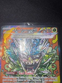 Pokemon Teal Mask Ogerpon EX Prismatic Evolutions Holo Card 145/131 SV - Image 2