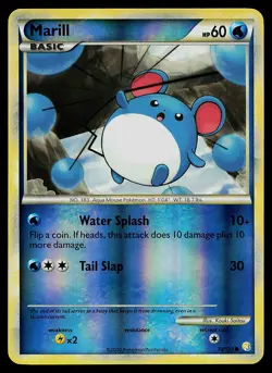 Pokemon Card - Marill HeartGold SoulSilver 74/123 Reverse Holo - Image 1