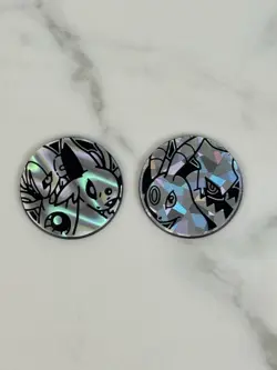 Pokemon Trading Card Games Espeon & Umbreon Plastic Coin Set Japanese Darkrai - Image 1
