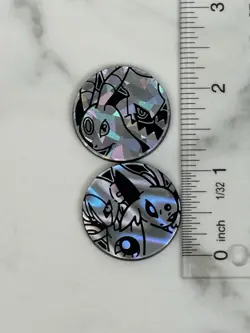 Pokemon Trading Card Games Espeon & Umbreon Plastic Coin Set Japanese Darkrai - Image 3