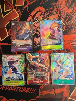 One Piece OP13 Carrying On His Will Card Lot Five (5) Alternate Art Cards NM - Image 1