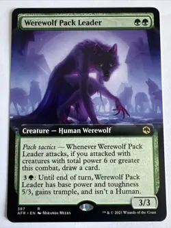 MTG ~ ADVENTURES IN THE FORGOTTEN REALMS ~ WEREWOLF PACK LEADER ~ FULL ART - Image 1
