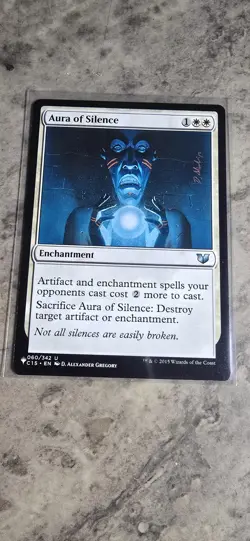 Aura of Silence The List Reprints Regular Uncommon Enchantment MTG NM - Image 1
