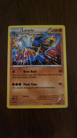 Pokemon TCG Lucario XY140 Promo Holo Rare Card NM Condition - Image 1