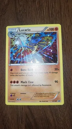Pokemon TCG Lucario XY140 Promo Holo Rare Card NM Condition - Image 2
