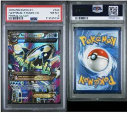 2015 Pokemon XY Primal Clash Primal Kyogre EX Full Art 149/160 #149 PSA 8 - Image 3