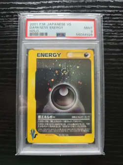 Pokemon PSA 9 Japanese Darkness Energy Holo VS Series Mint - Image 1