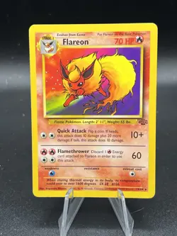 Flareon 19/64 Jungle Non Holo Unlimited , Pokemon TCG LP BE3 - Image 1