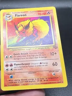 Flareon 19/64 Jungle Non Holo Unlimited , Pokemon TCG LP BE3 - Image 2