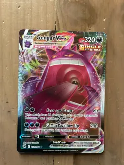 3 Pokemon TCG Gengar VMAX Full Art Holo Sword & Shield Fusion Strike 157/264 NM - Image 1