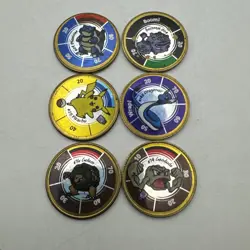 Hasbro Pokemon Battling Coins Game Lot Of 6 Coins 1999 Blastoise Pikachu Weezing - Image 1